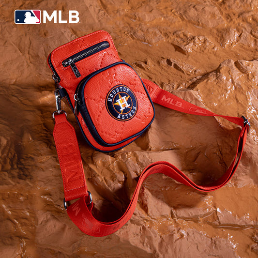 MLB Houston Astros Crossbody Bag-Orange