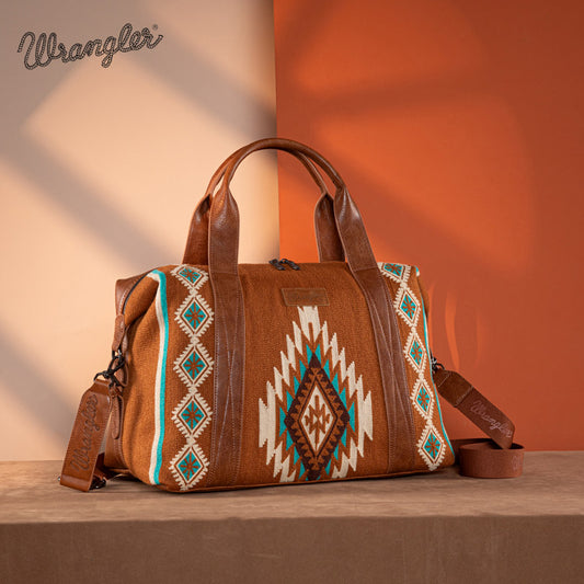 Wrangler Aztec Knitted Duffle Bag