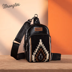 Wrangler Aztec Knitted Sling Bag