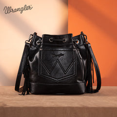 Wrangler Aztec Print Knitted Crossbody Bucket Bag