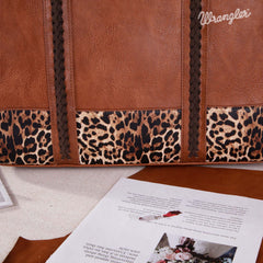 Wrangler Concealed Carry Leopard/Crocodile/Cow Pattern Tote/Crossbody Bag