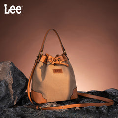 LEE Waxed Canvas Drawstring Hobo Bag/Crossbody