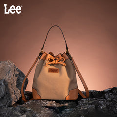 LEE Waxed Canvas Drawstring Hobo Bag/Crossbody