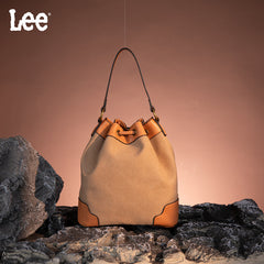 LEE Waxed Canvas Drawstring Hobo Bag/Crossbody