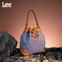 LEE Waxed Canvas Drawstring Hobo Bag/Crossbody