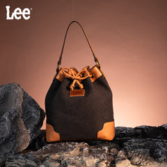 LEE Waxed Canvas Drawstring Hobo Bag/Crossbody