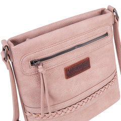 WG97G-9360  Wrangler Braided Concealed Carry Crossbody - Pink