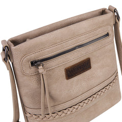 WG97G-9360  Wrangler Braided Concealed Carry Crossbody - Tan