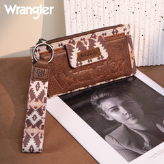 WG139-W013 Wrangler Aztec Print Bi-Fold Wallet Wristlet