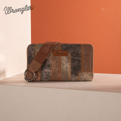 Wrangler Denim-textured Color-block Shoulder Bag