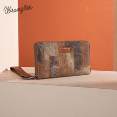 Wrangler Denim-textured Wristlet