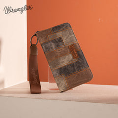 Wrangler Denim-textured Wristlet