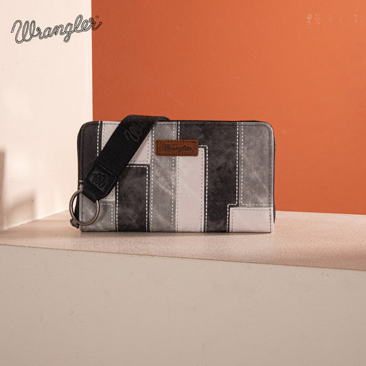 Wrangler Denim-textured Wristlet