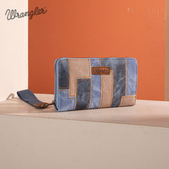 Wrangler Denim-textured Wristlet