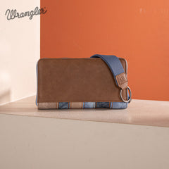 Wrangler Denim-textured Color-block Shoulder Bag