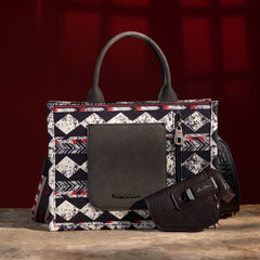 Montana West Boho Aztec Dual Sided Print Concealed Carry Canvas Tote/Crossbody Bag - Cowgirl Wear