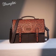 Wrangler Genuine Leather Messenger Bag