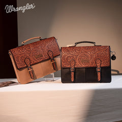 Wrangler Genuine Leather Messenger Bag