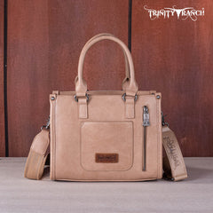 Trinity Ranch Hair On Cowhide Tooling Concealed Carry Tote/Crossbody