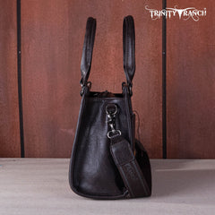 Trinity Ranch Hair On Cowhide Tooling Concealed Carry Tote/Crossbody