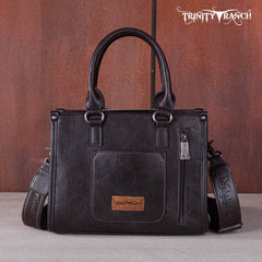 Trinity Ranch Hair On Cowhide Tooling Concealed Carry Tote/Crossbody