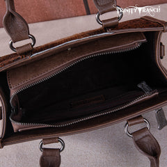 Trinity Ranch Hair On Cowhide Tooling Concealed Carry Tote/Crossbody