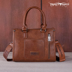 Trinity Ranch Hair On Cowhide Tooling Concealed Carry Tote/Crossbody