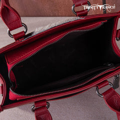 Trinity Ranch Hair On Cowhide Tooling Concealed Carry Tote/Crossbody