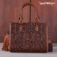 Trinity Ranch Floral Tooled Concealed Carry Tote/Crossbody