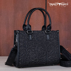 Trinity Ranch Floral Tooled Concealed Carry Tote/Crossbody