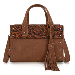 Wrangler Western Tooled Tote Crossbody