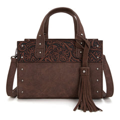 Wrangler Western Tooled Tote Crossbody