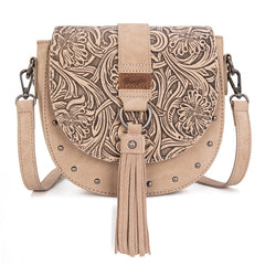 Wrangler Western Tooled Saddle Bag Crossbody