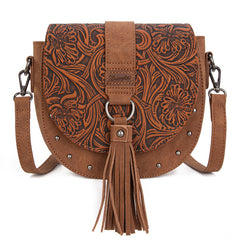 Wrangler Western Tooled Saddle Bag Crossbody