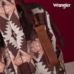 2024 New Wrangler Aztec Southwestern Pattern Dual Sided Print Multi-function Backpack