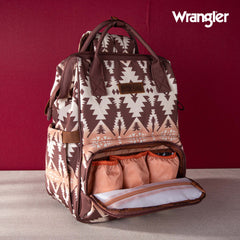 2024 New Wrangler Aztec Southwestern Pattern Dual Sided Print Multi-function Backpack