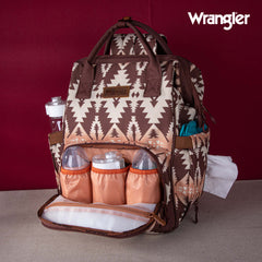 2024 New Wrangler Aztec Southwestern Pattern Dual Sided Print Multi-function Backpack