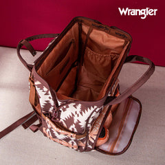 2024 New Wrangler Aztec Southwestern Pattern Dual Sided Print Multi-function Backpack