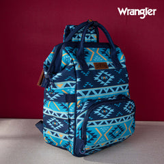 2024 New Wrangler Aztec Southwestern Pattern Dual Sided Print Multi-function Backpack