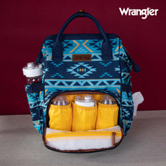 2024 New Wrangler Aztec Southwestern Pattern Dual Sided Print Multi-function Backpack