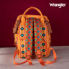 2024 New Wrangler Aztec Southwestern Pattern Dual Sided Print Multi-function Backpack