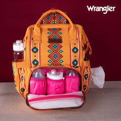 2024 New Wrangler Aztec Southwestern Pattern Dual Sided Print Multi-function Backpack