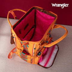 2024 New Wrangler Aztec Southwestern Pattern Dual Sided Print Multi-function Backpack