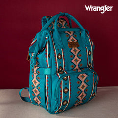 2024 New Wrangler Aztec Southwestern Pattern Dual Sided Print Multi-function Backpack