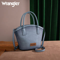 Wrangler Braided Ombre Leather Tote Bag Set