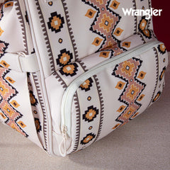 2024 New Wrangler Aztec Southwestern Pattern Dual Sided Print Multi-function Backpack-TAN