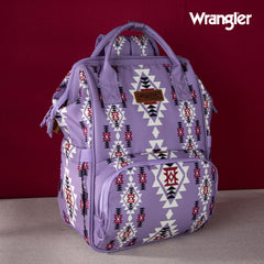 2024 New Wrangler Aztec Southwestern Pattern Dual Sided Print Multi-function Backpack