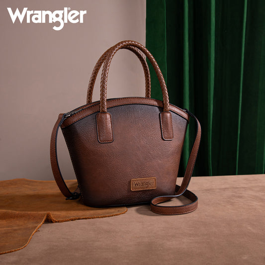 Wrangler Braided Ombre Leather Tote Bag Set