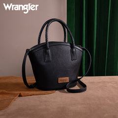 Wrangler Braided Ombre Leather Tote Bag Set