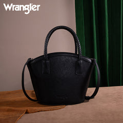 Wrangler Braided Ombre Leather Tote Bag Set